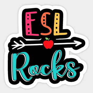 Esl Rocks Teacher Back To School Sticker